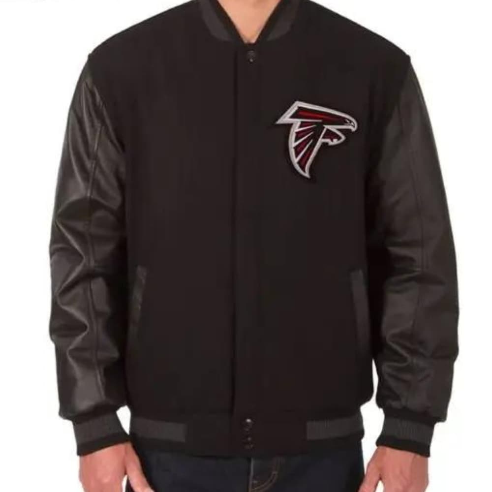 Atlanta Falcons Black Reversible Bomber Jacket