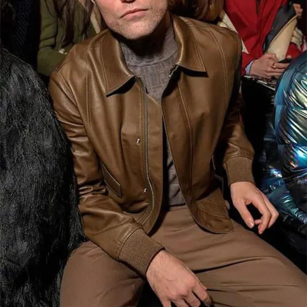 Batman Robert Pattinson (Bruce Wayne) Brown Leather Jacket