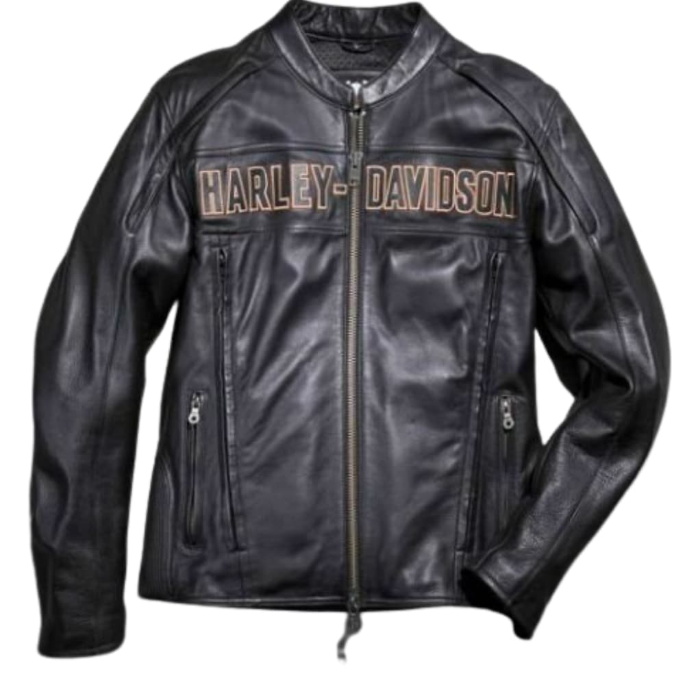Harley Davidson Bike Rider Black Leather Jacket
