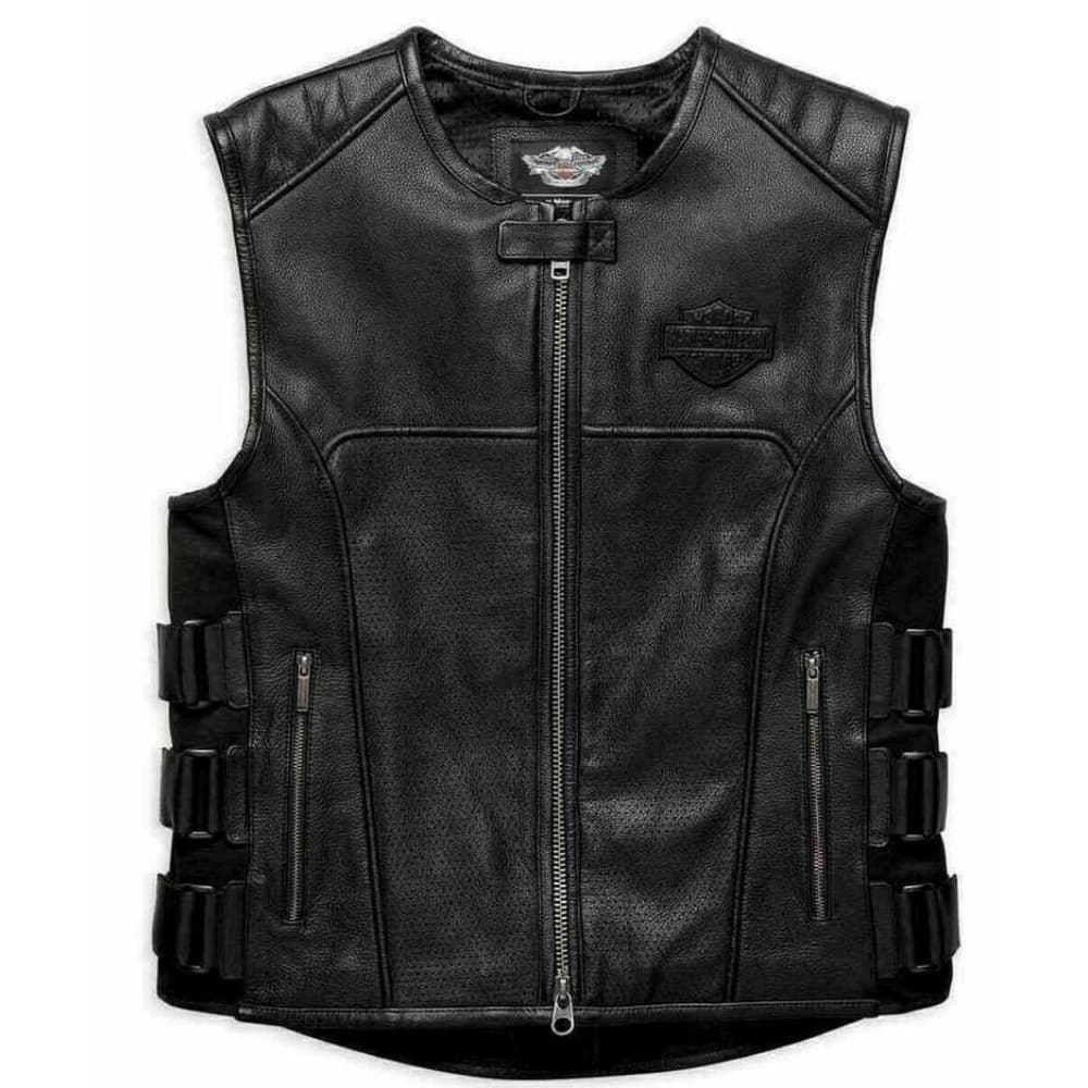 Harley Davidson Black Leather Vest
