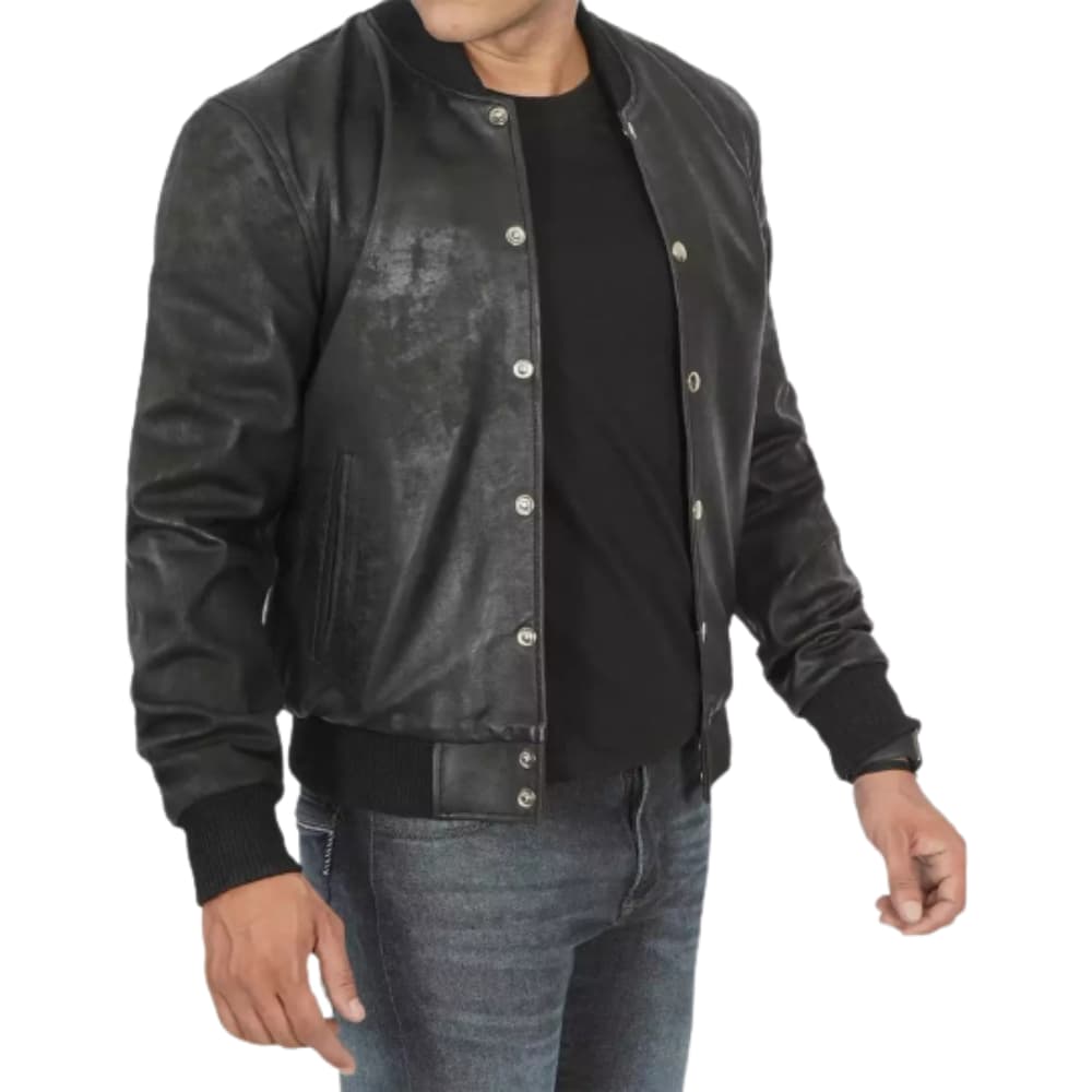 mens-snuff-black-bomber-jacket
