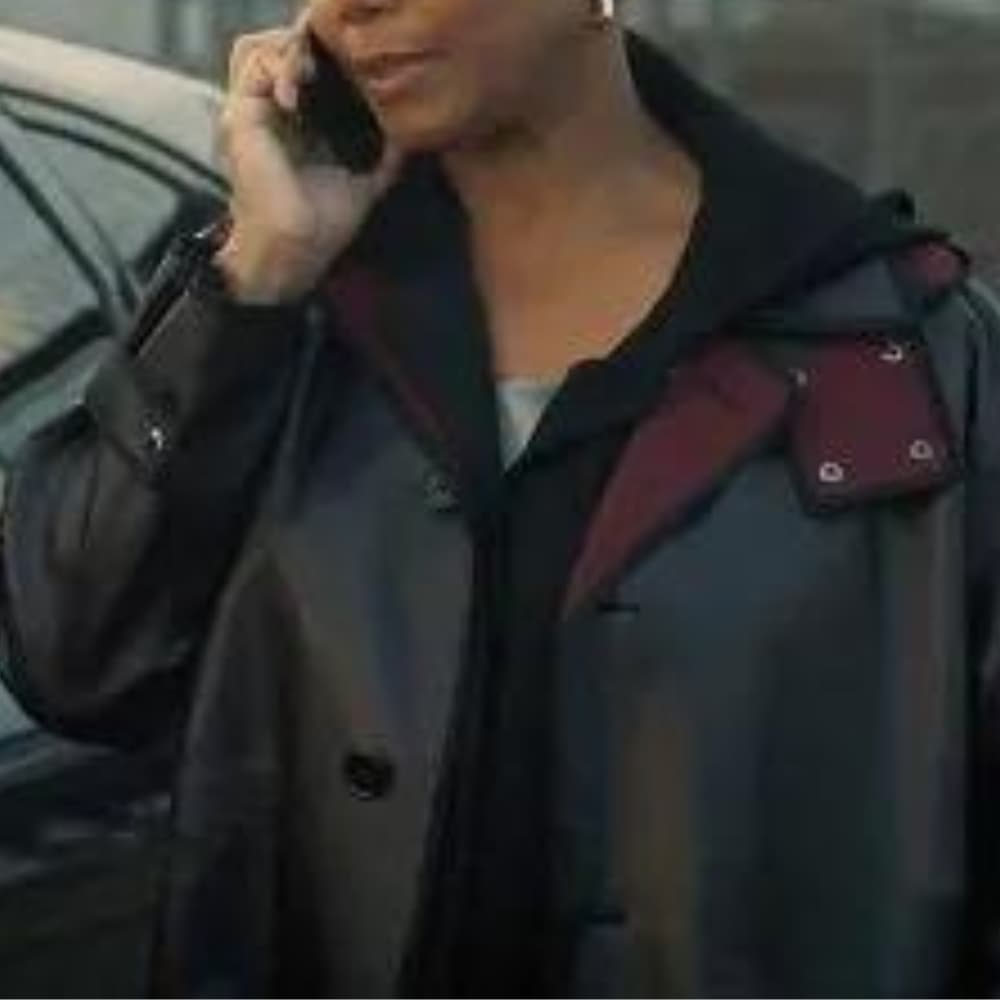 The Equalizer Queen Latifah Black Leather Coat
