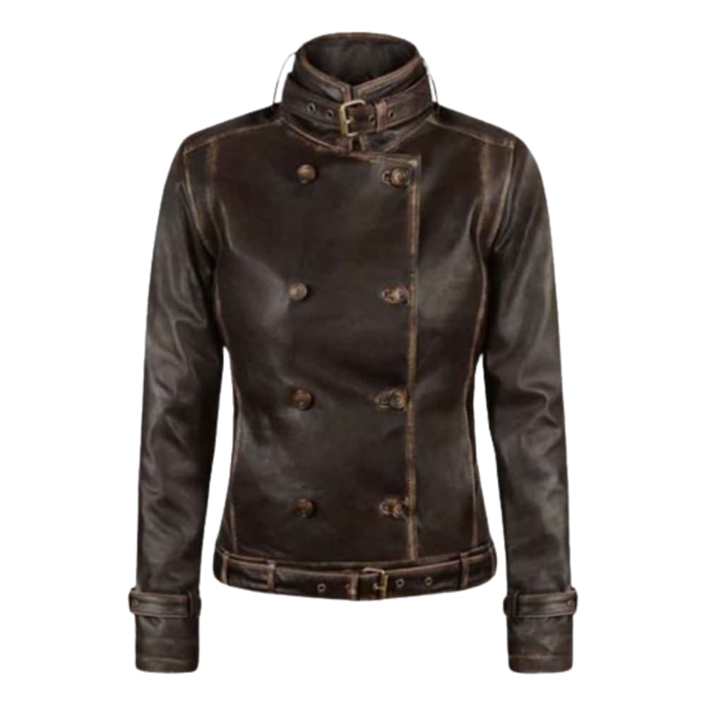 Captain America The Winter Soldier Scarlett Johansson Brown Leather Jacket