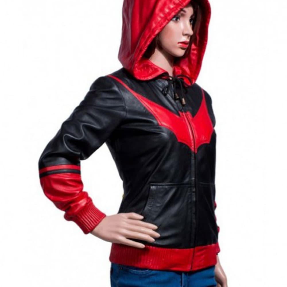 batwoman-leather-hooded-jacket