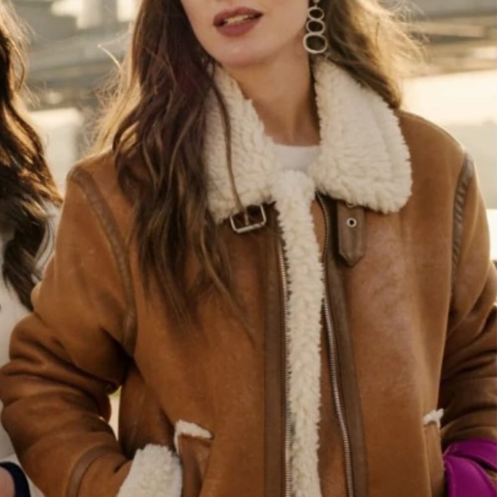 Private Lesson 2022 Bensu Soral Brown Leather Jacket