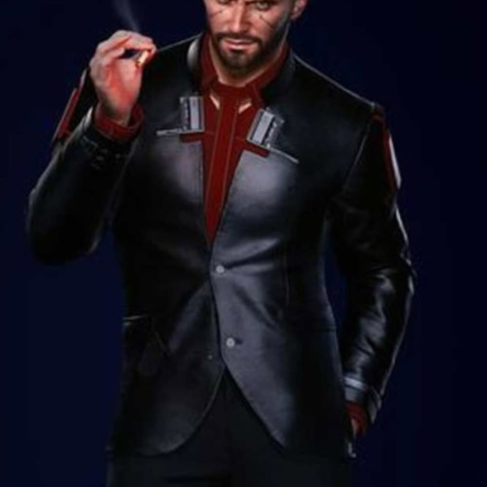 Cyberpunk 2077 Nomad Black Leather Blazer