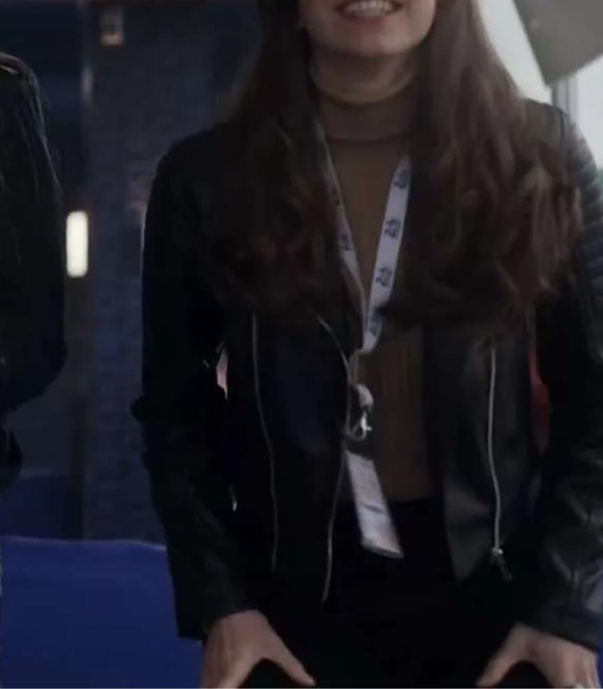 Gran Turismo Maeve Courtier-Lilley Black Leather Jacket