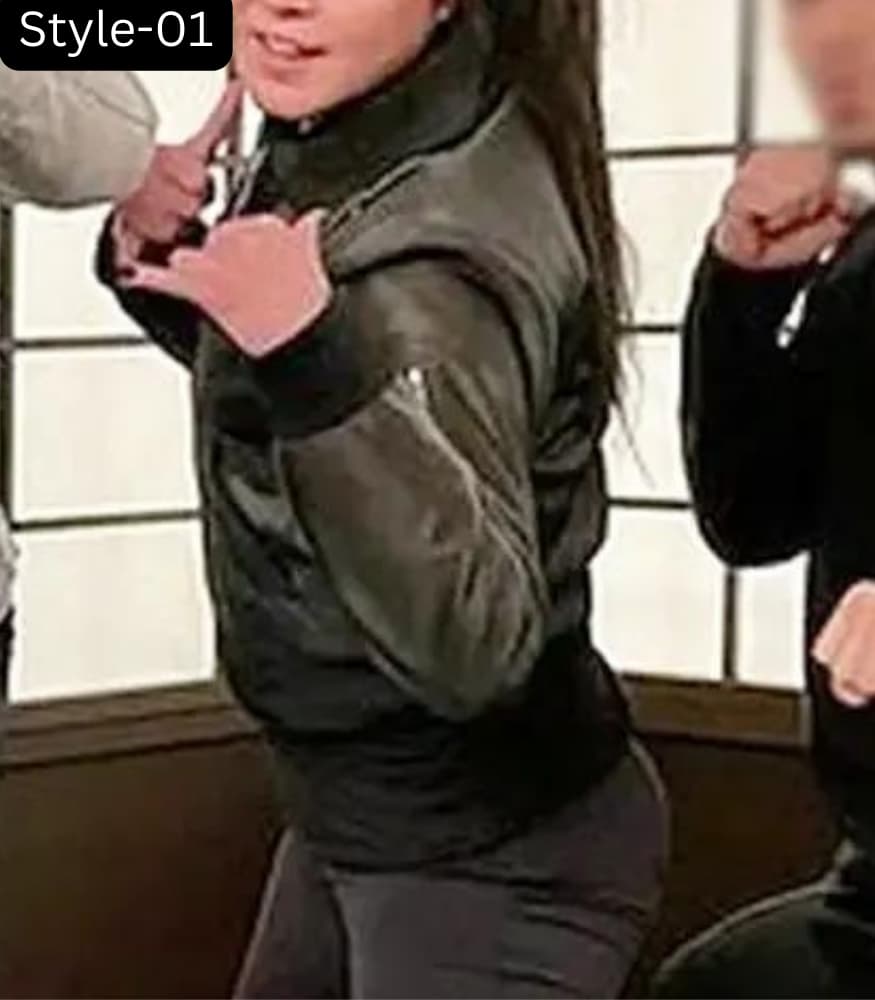 King of Killers 2023 Marie Avgeropoulos Black Leather Jacket