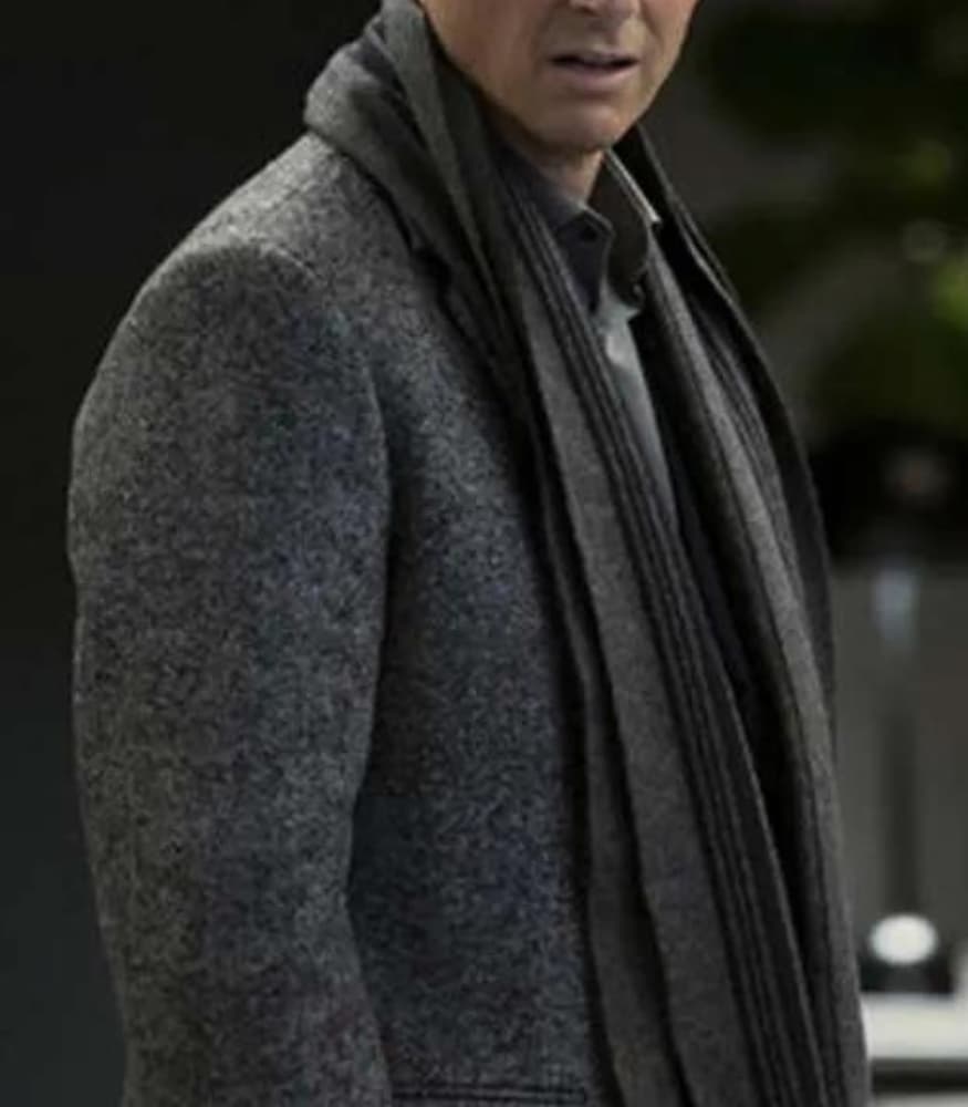 Plane 2023 Tony Goldwyn Grey Wool Coat