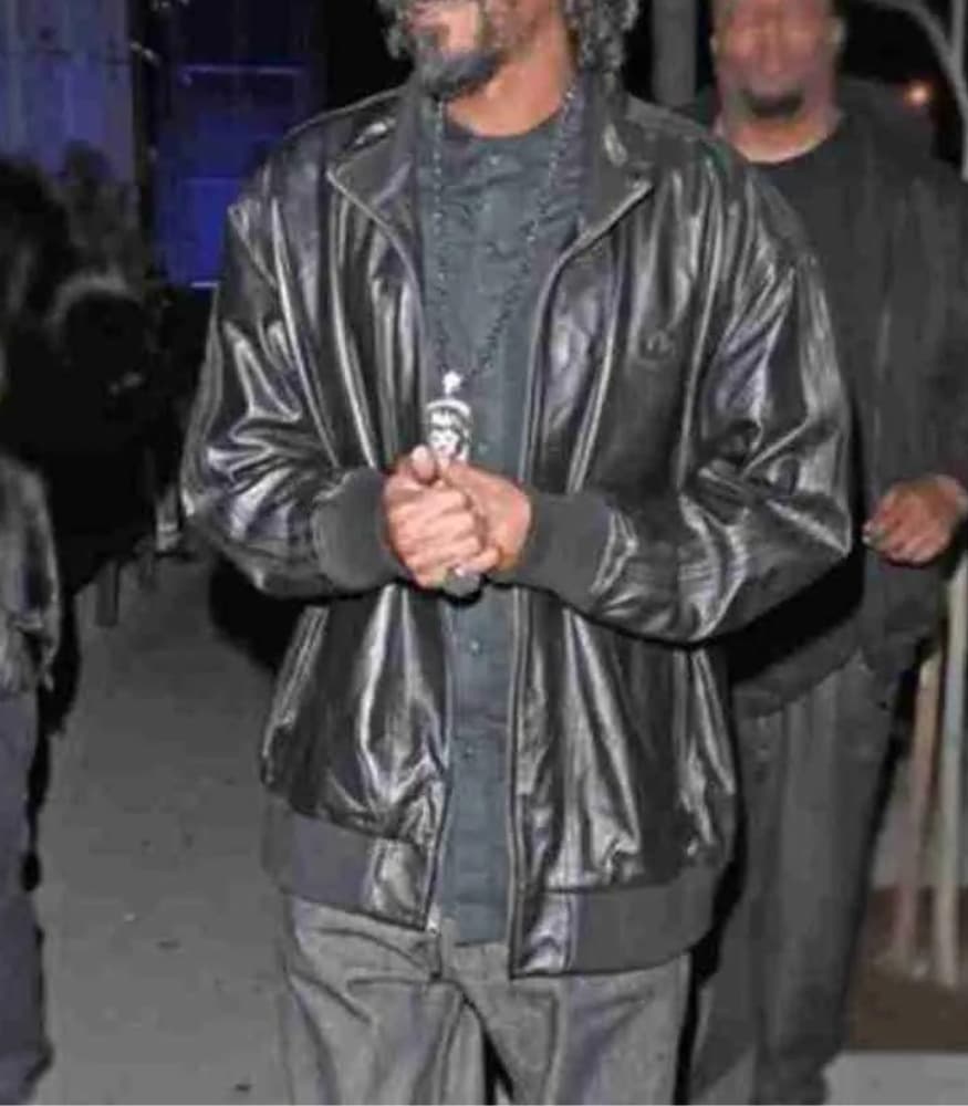 Snoop Dogg Black Leather Jacket