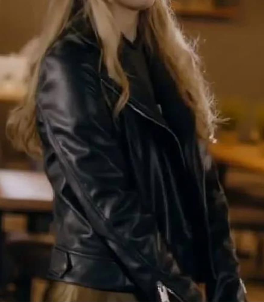 Confessions of a Cam Girl 2024 Megan Best Black Leather Jacket