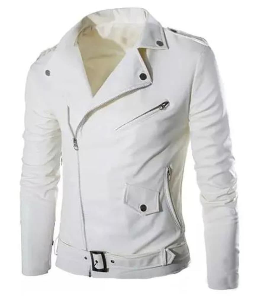 Superfly Juju White Leather Jacket