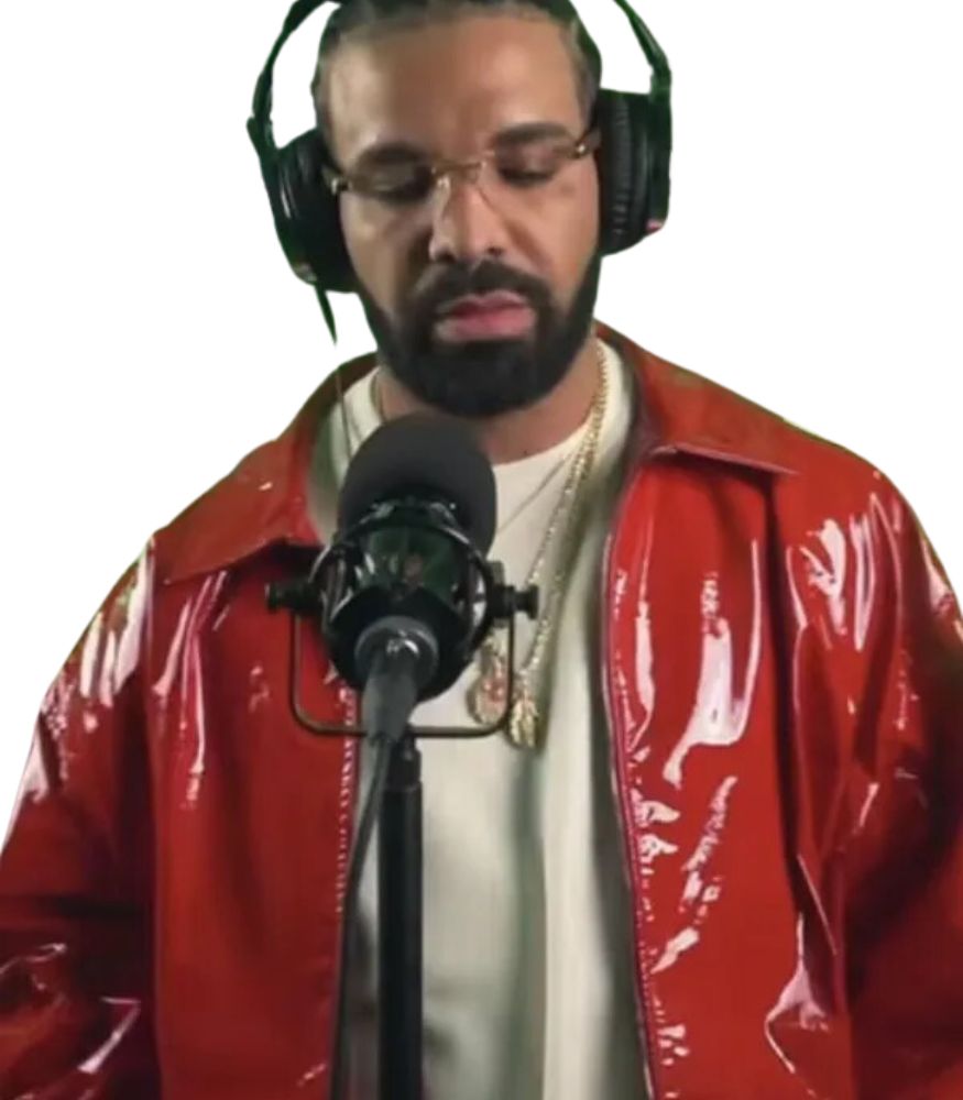 Drake On The Radar Red Leather Jacket