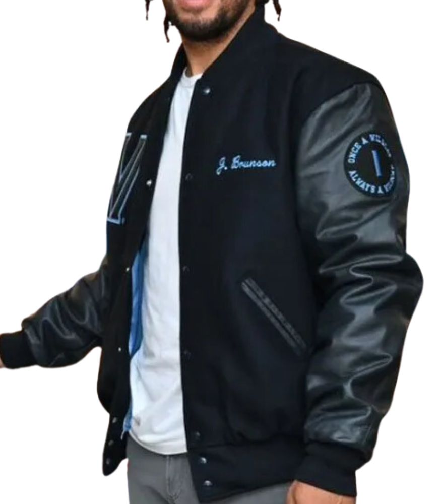 Jalen Brunson Villanova Black Wool Jacket