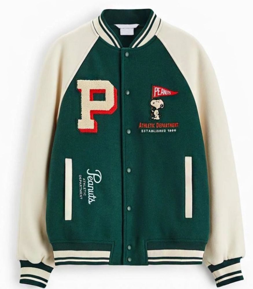 Peanuts Snoopy Patch Bomber Jacket