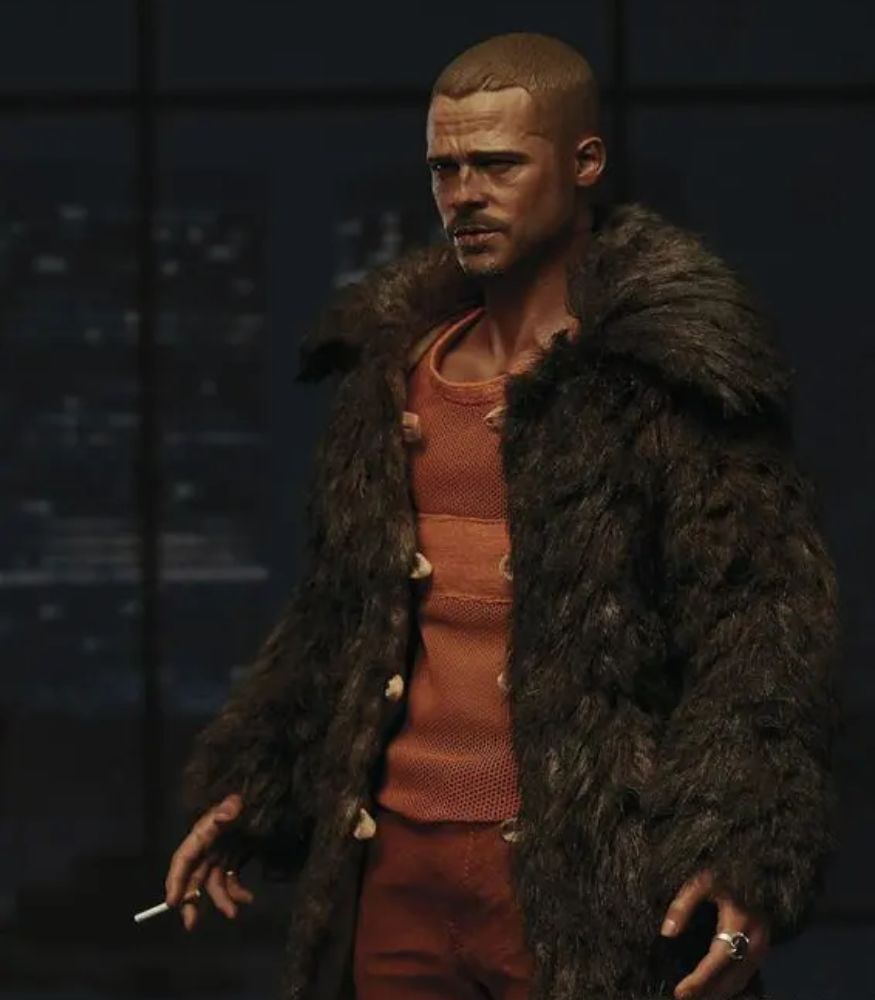 Tyler Durden Fight Club Fur Coat