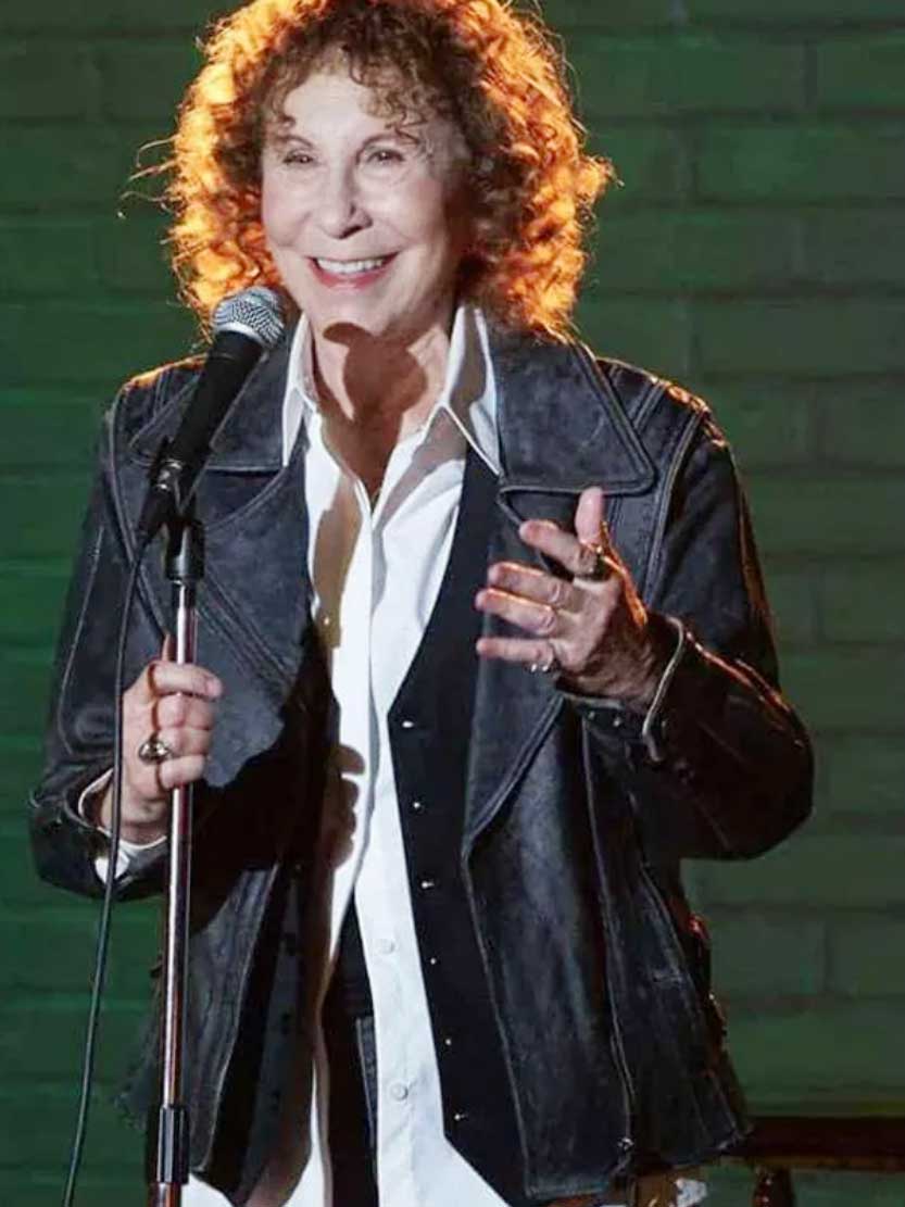 Accused 2023 Rhea Perlman (Joyce Golden) Black Leather Jacket