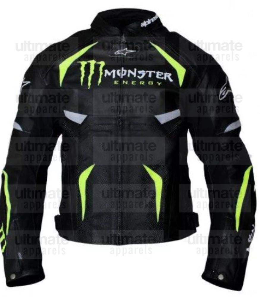 Alpinestars Scream Monster Energy Leather Jacket With Patches