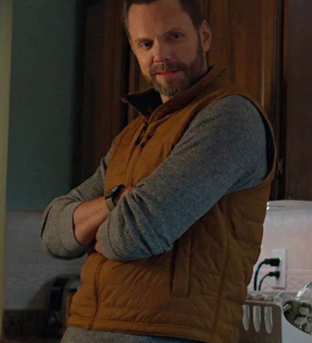 Animal Control Joel McHale (Frank Shaw) Brown Vest