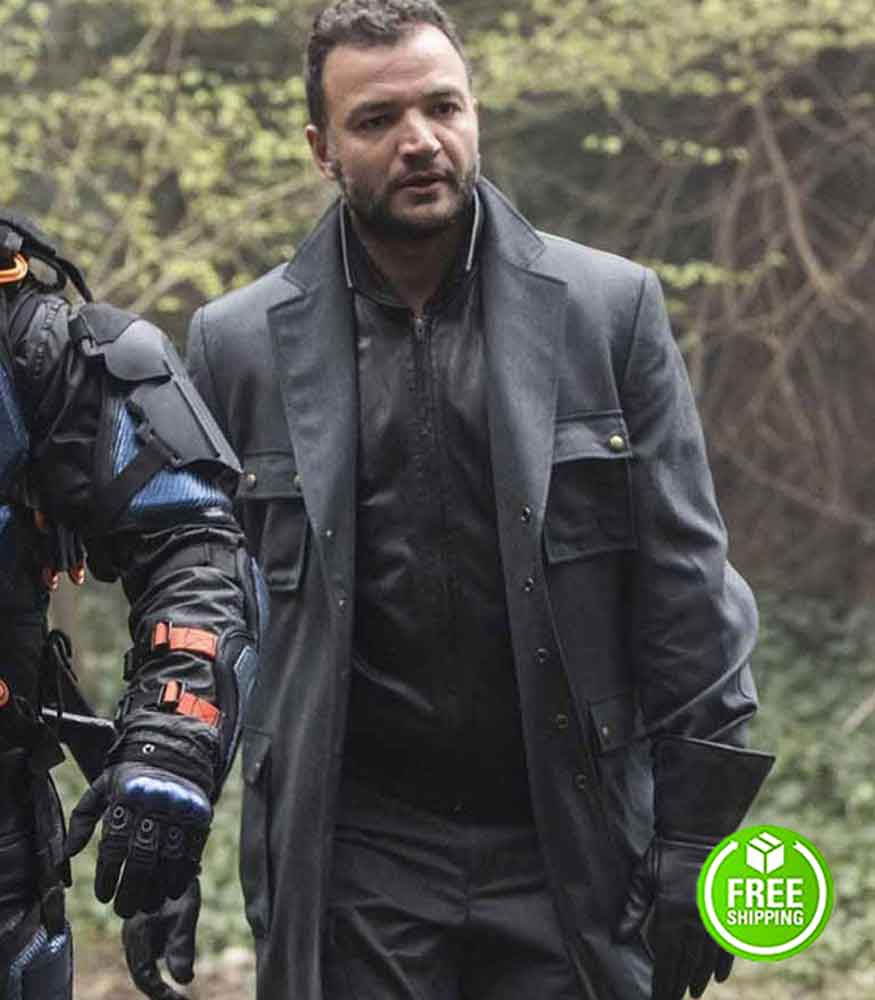 ARROW NICK E.TARABAY (DIGGER HARKNESS) BLACK TRENCH COAT
