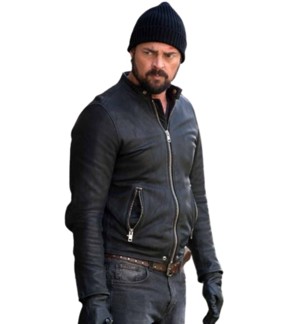 Bent Karl Urban (Danny Gallagher) Black Leather Jacket