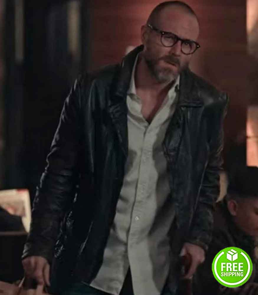 DARK DESIRE JORGE POZA (LEONARDO SOLARES) BLACK LEATHER JACKET