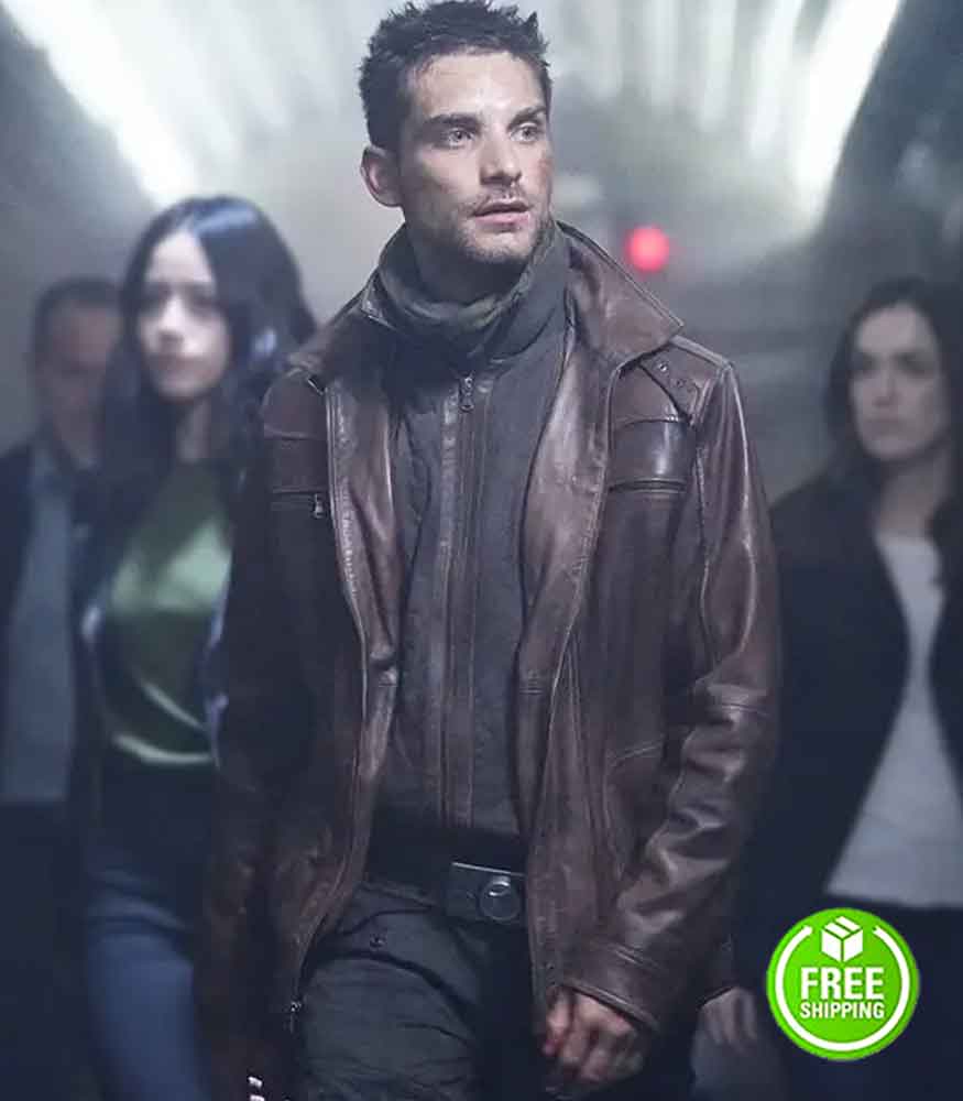 AGENTS OF SHIELD SEASON 5 JEFF WARD (DEKE SHAW) BROWN LEATHER JACKET