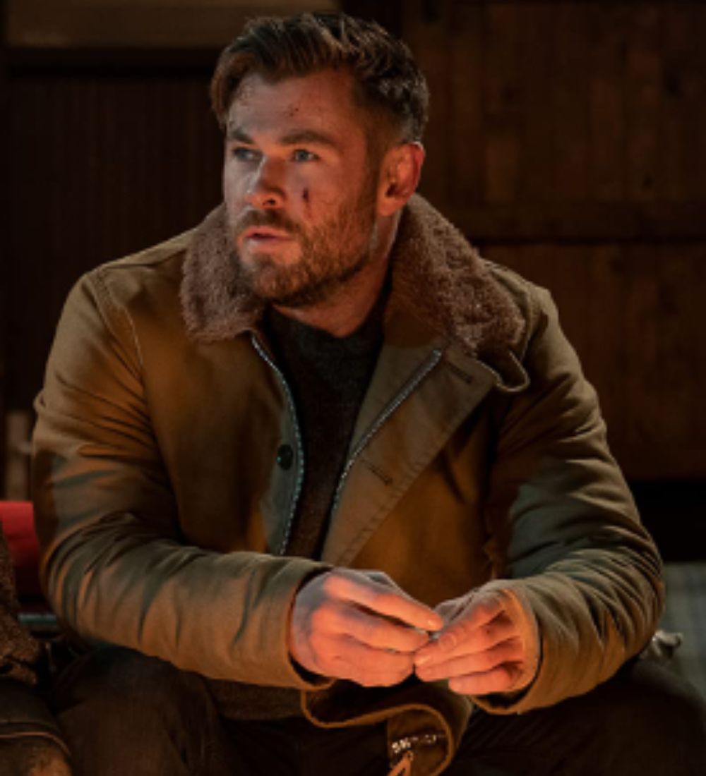 Extraction 2 2023 Chris Hemsworth (Tyler Rak) Brown Cotton Jacket