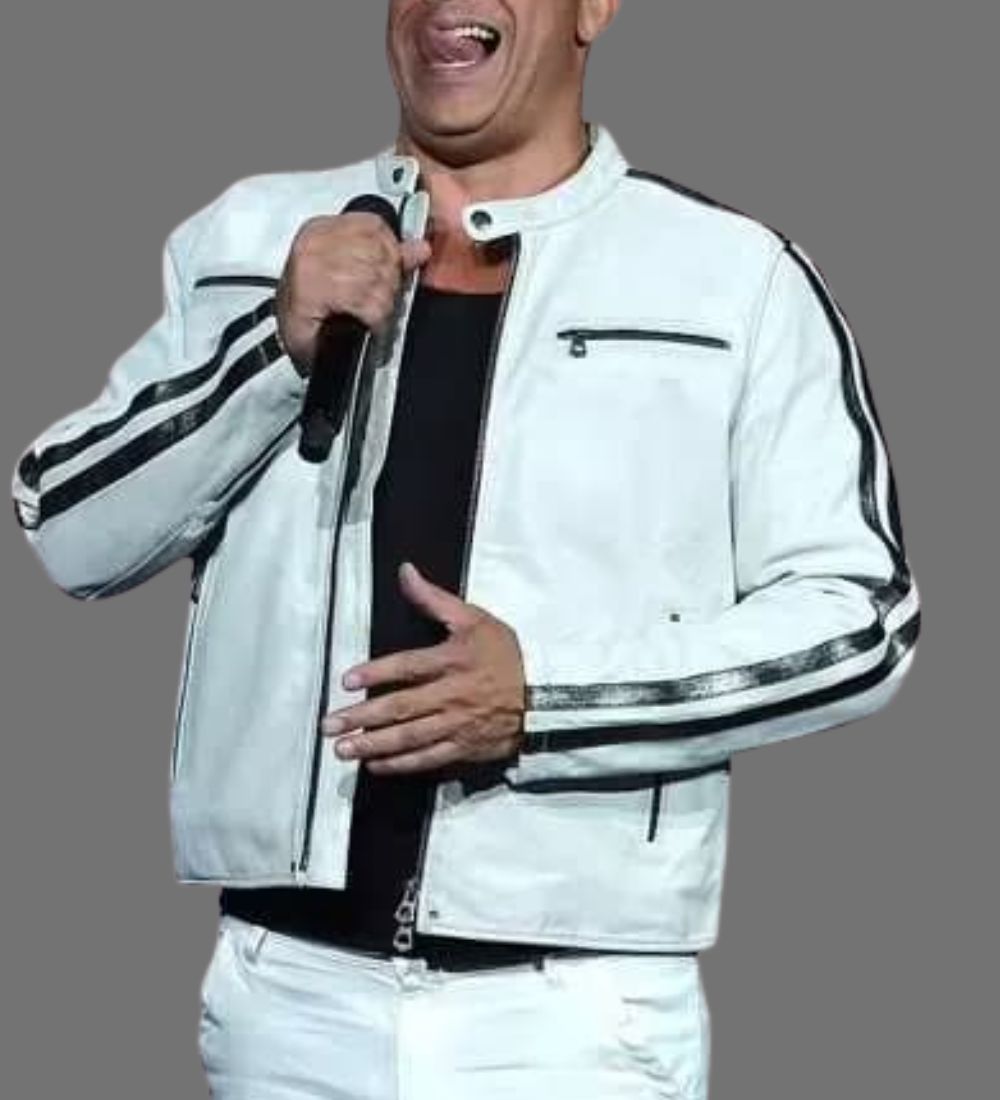 Fast X 2023 Vin Diesel (Dominic Toretto) White Leather Jacket