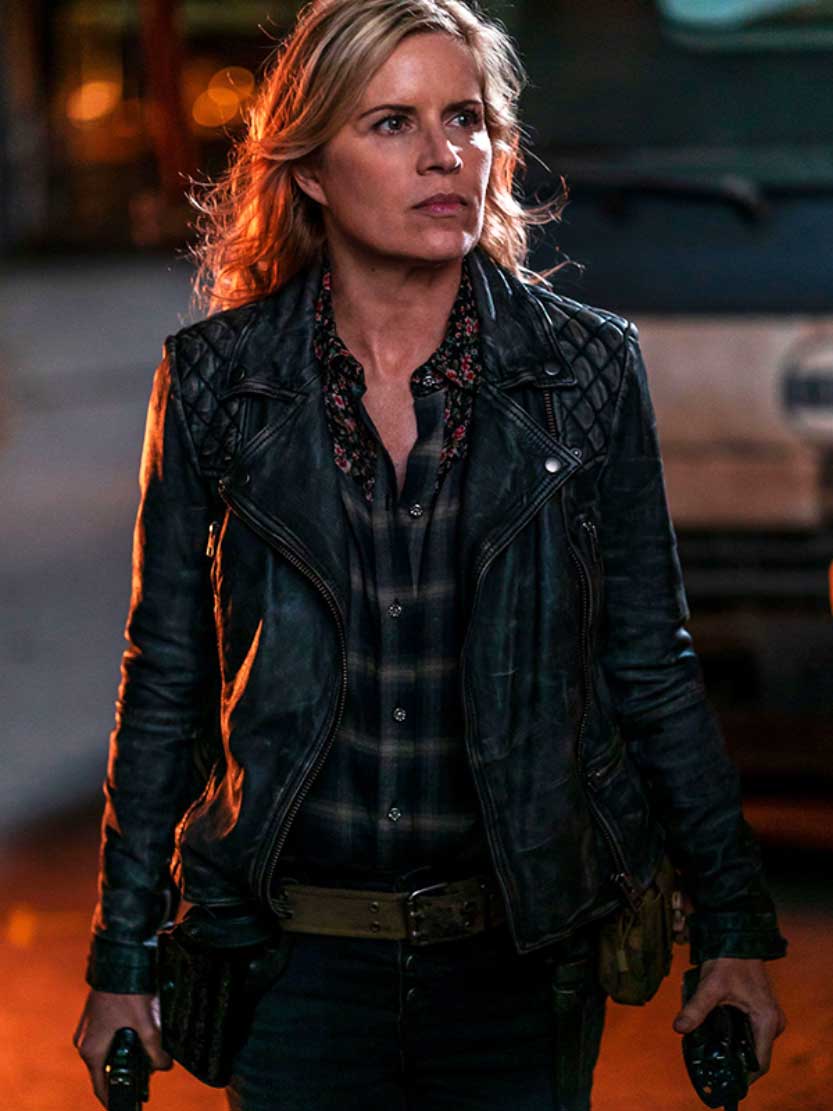 Fear the Walking Dead 2023 Kim Dickens (Madison Clark) Black Leather Jacket