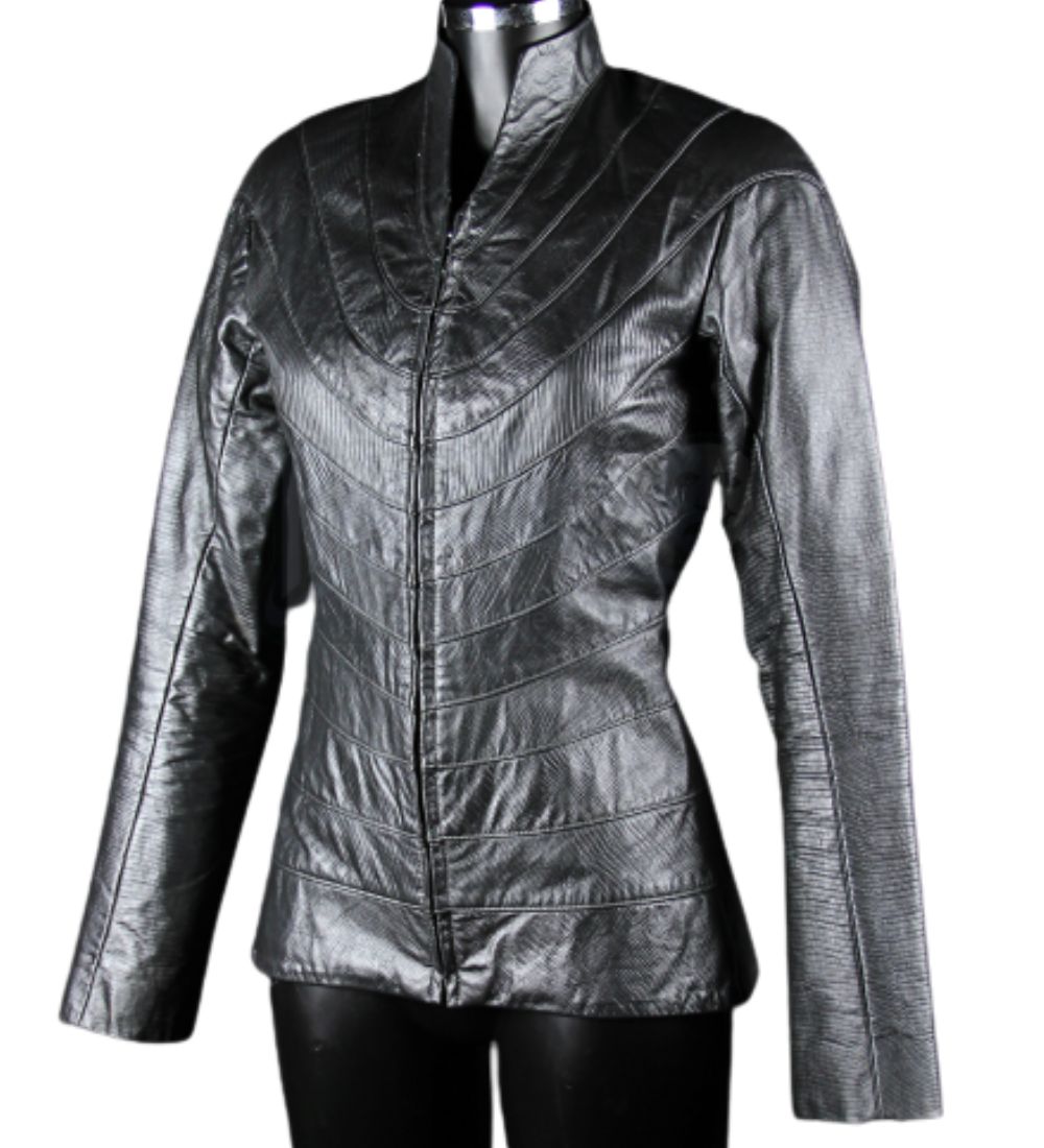 I Robot Bridget Moynahan (Susan Calvin) Black Leather Jacket