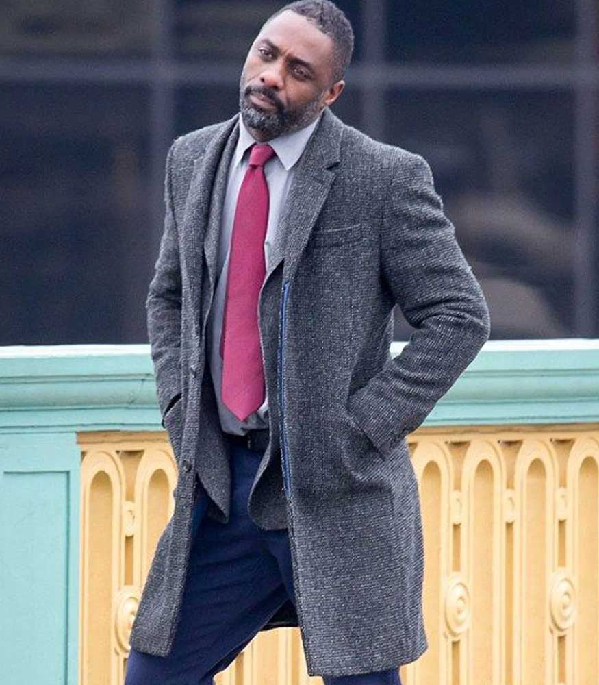 LUTHER IDRIS ELBA GREY COAT