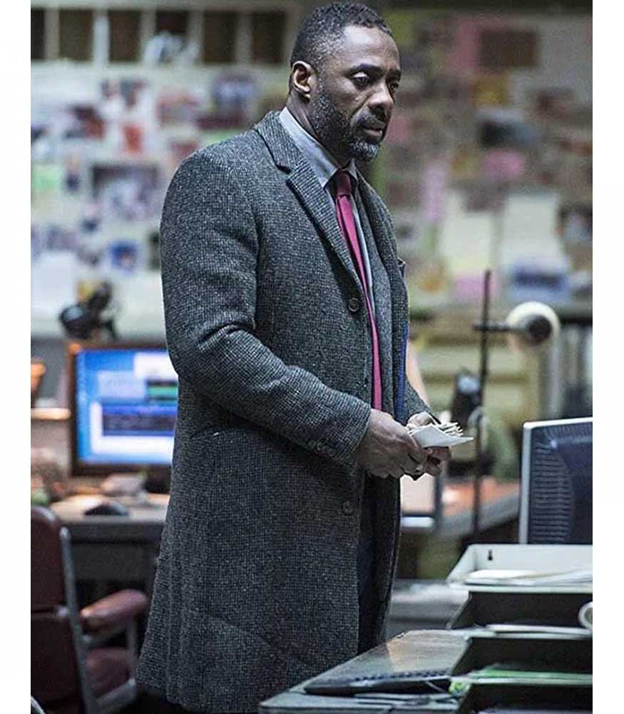 LUTHER IDRIS ELBA GREY COAT