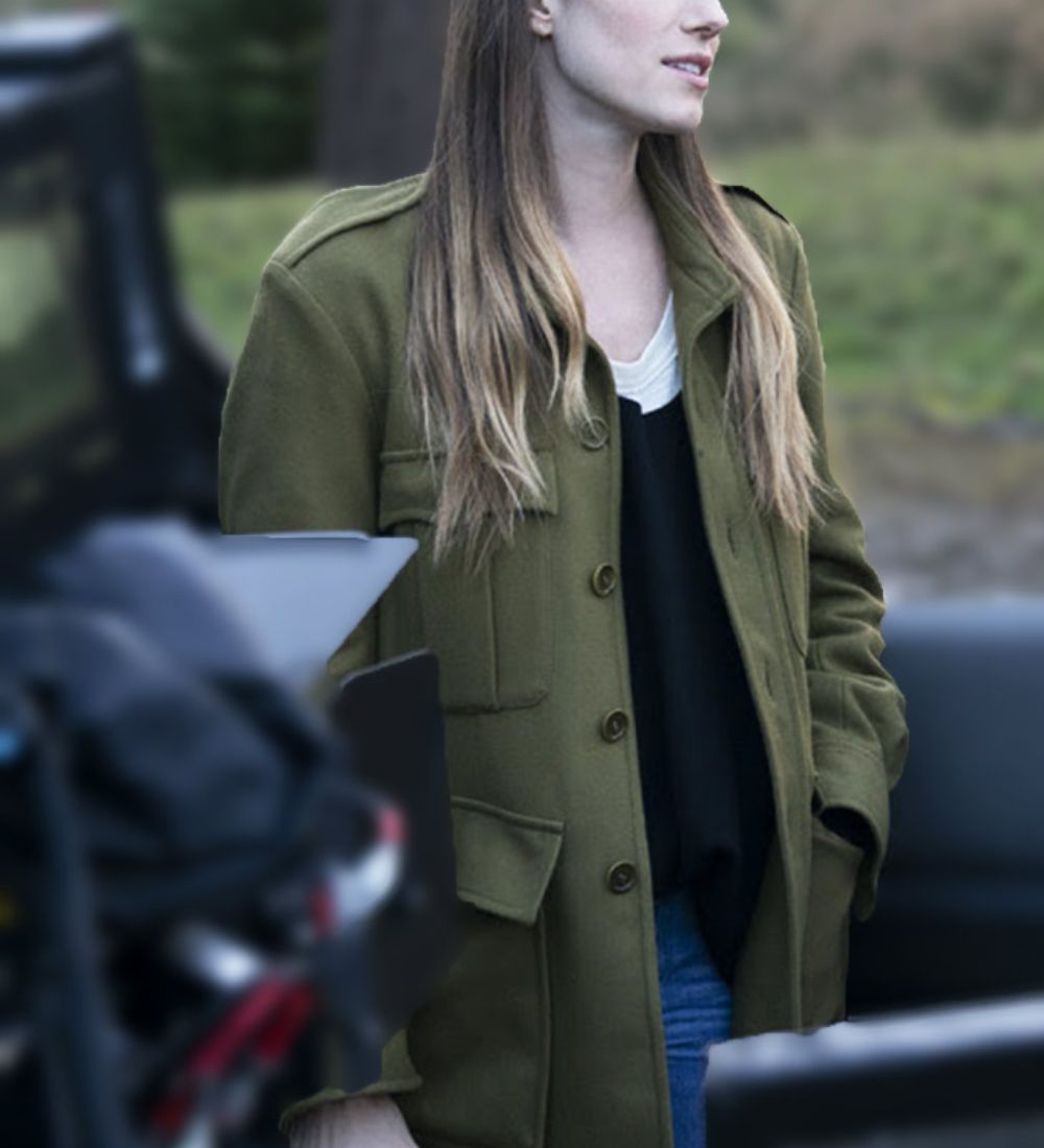 M3gan Allison Williams (Gemma) Green Wool Coat