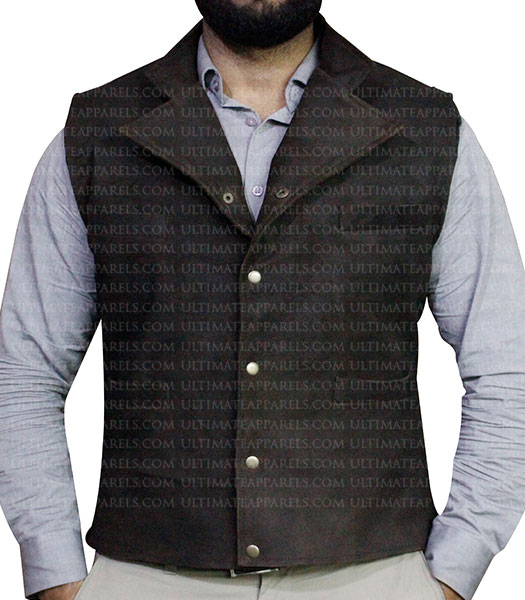 MAGNIFICENT SEVEN CHRIS PRATT SUEDE LEATHER VEST