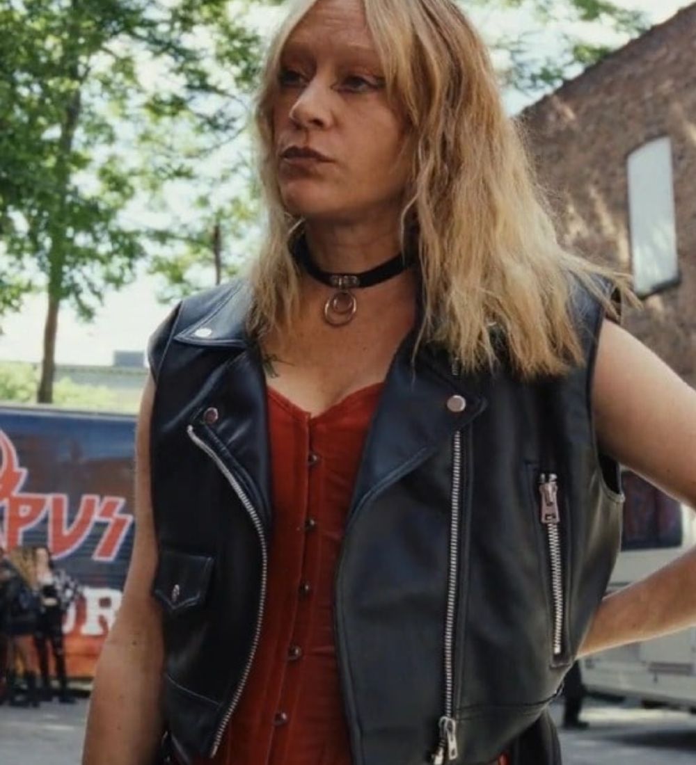 Poker Face 2023 Chloë Sevigny (Ruby Ruin) Black Leather Vest
