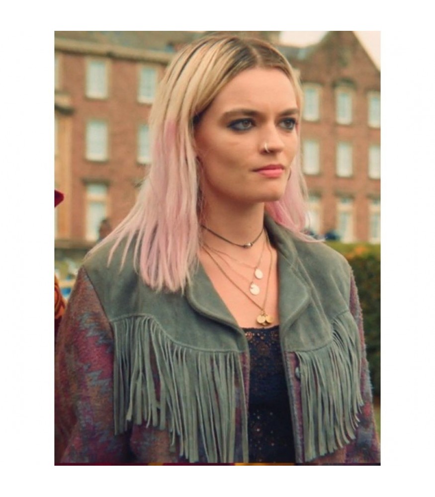 Sex Education Emma Mackey (Maeve Wiley) Leather Jacket