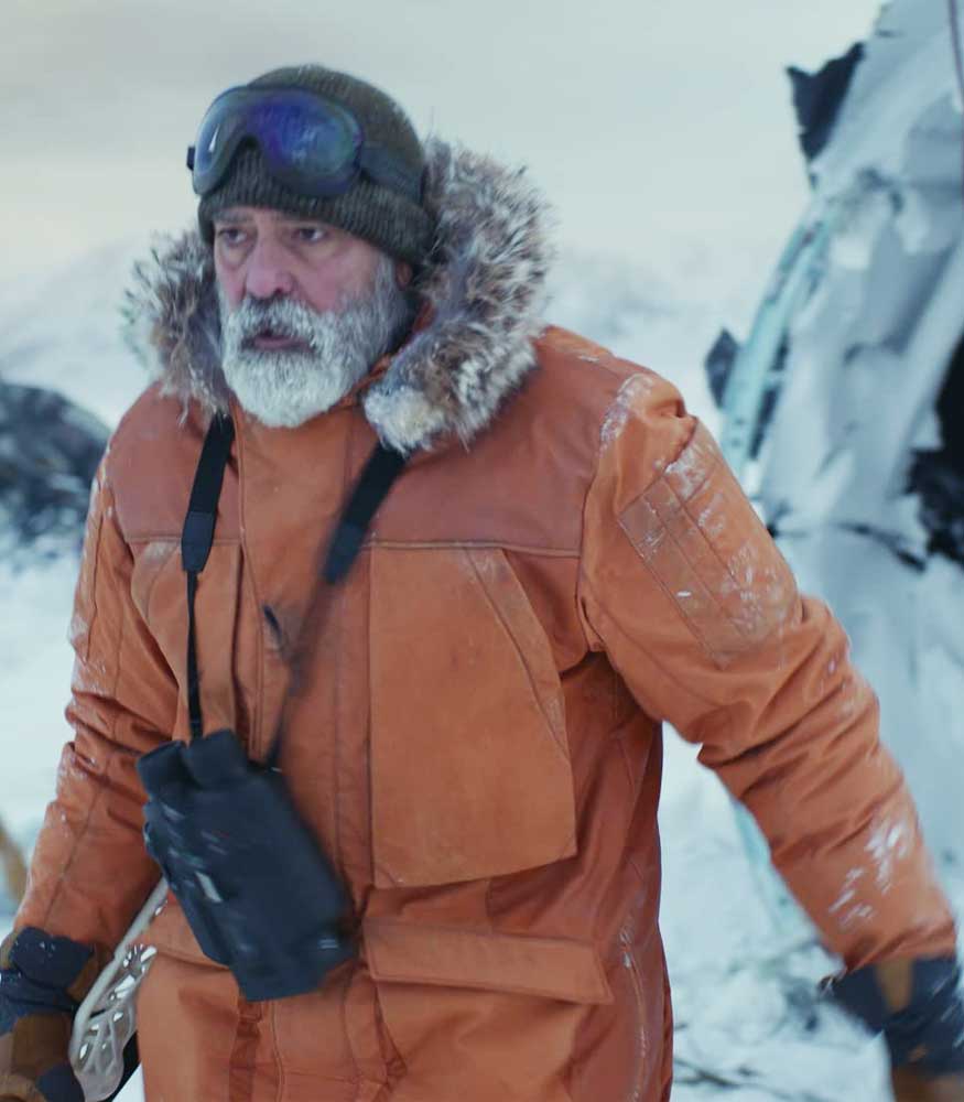 THE MIDNIGHT SKY GEORGE CLOONEY TAN BROWN JACKET