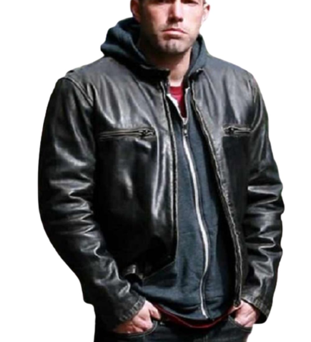 The Town Ben Affleck (Doug Macray) Black Leather Jacket