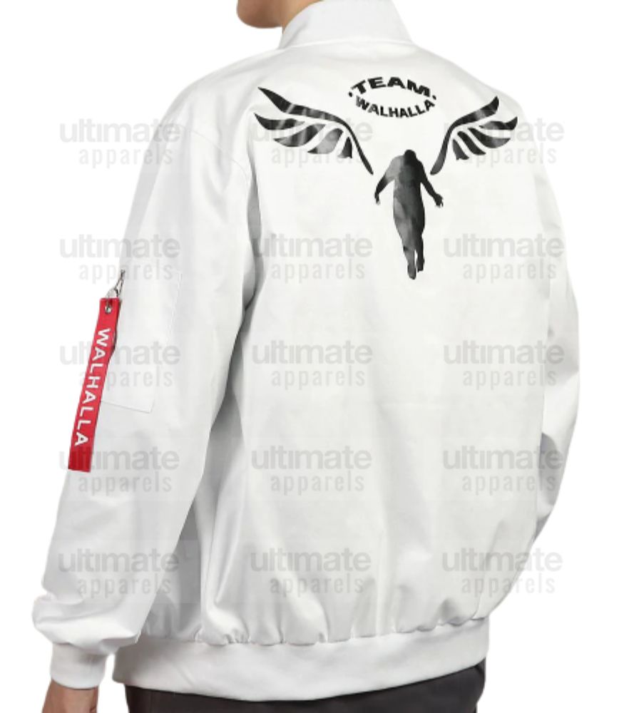 Tokyo Revengers Kazutora Hanemiya (Joe Zieja) White Cotton Bomber Jacket