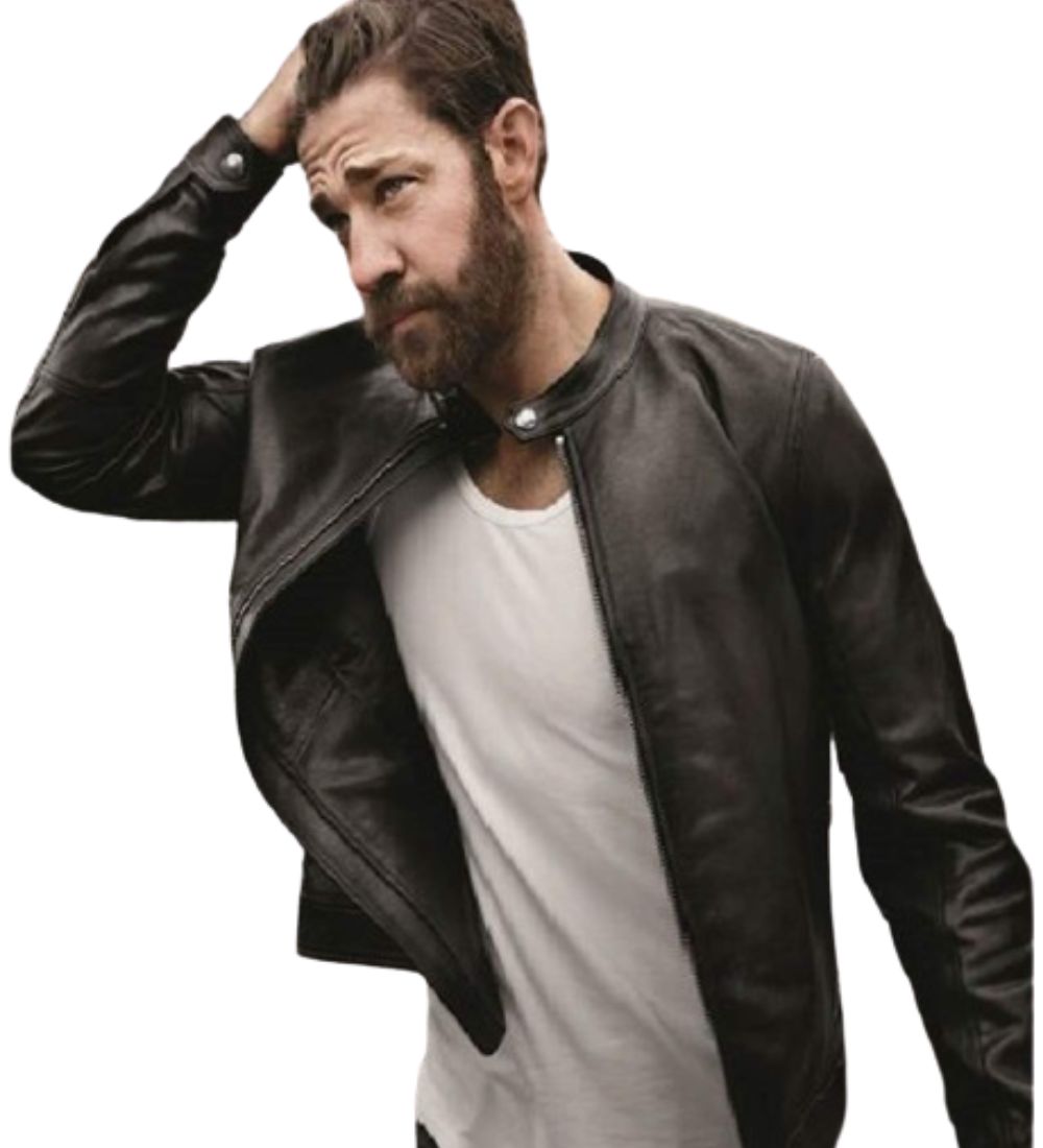 Tom Clancy's Jack Ryan John Krasinski (Jack Ryan) Black Leather Jacket