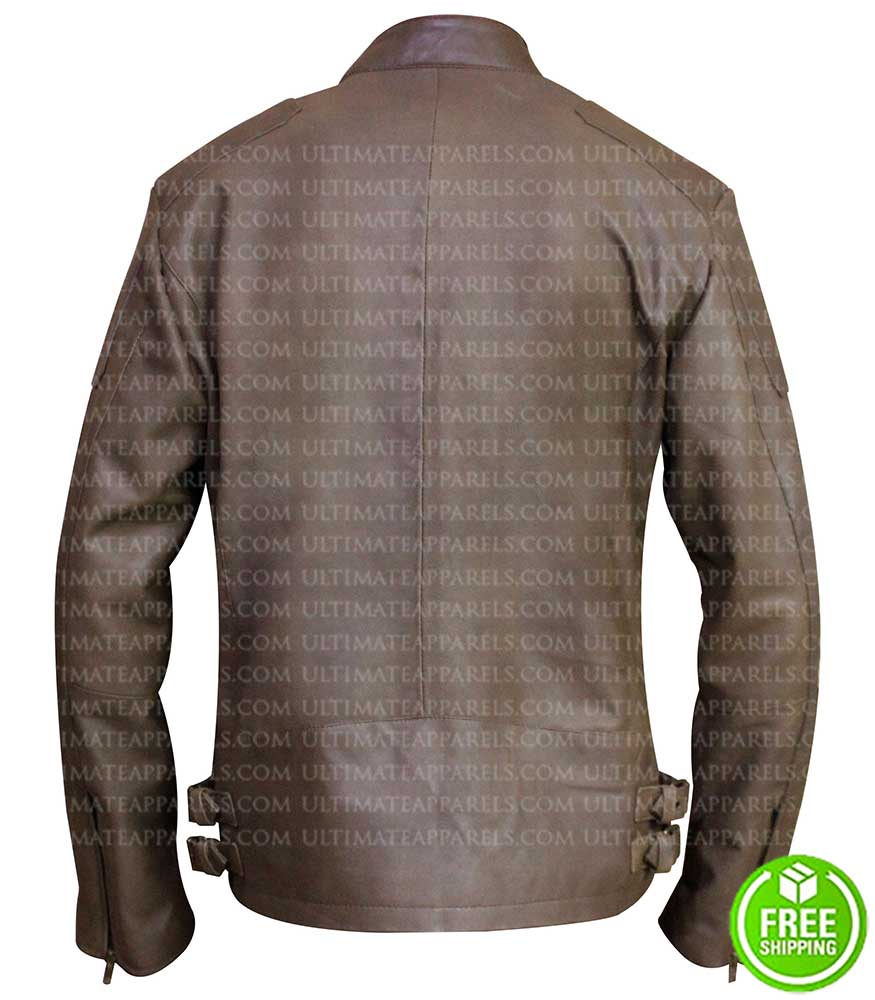VINTAGE SLIM FIT LIGHT BROWN LEATHER JACKET