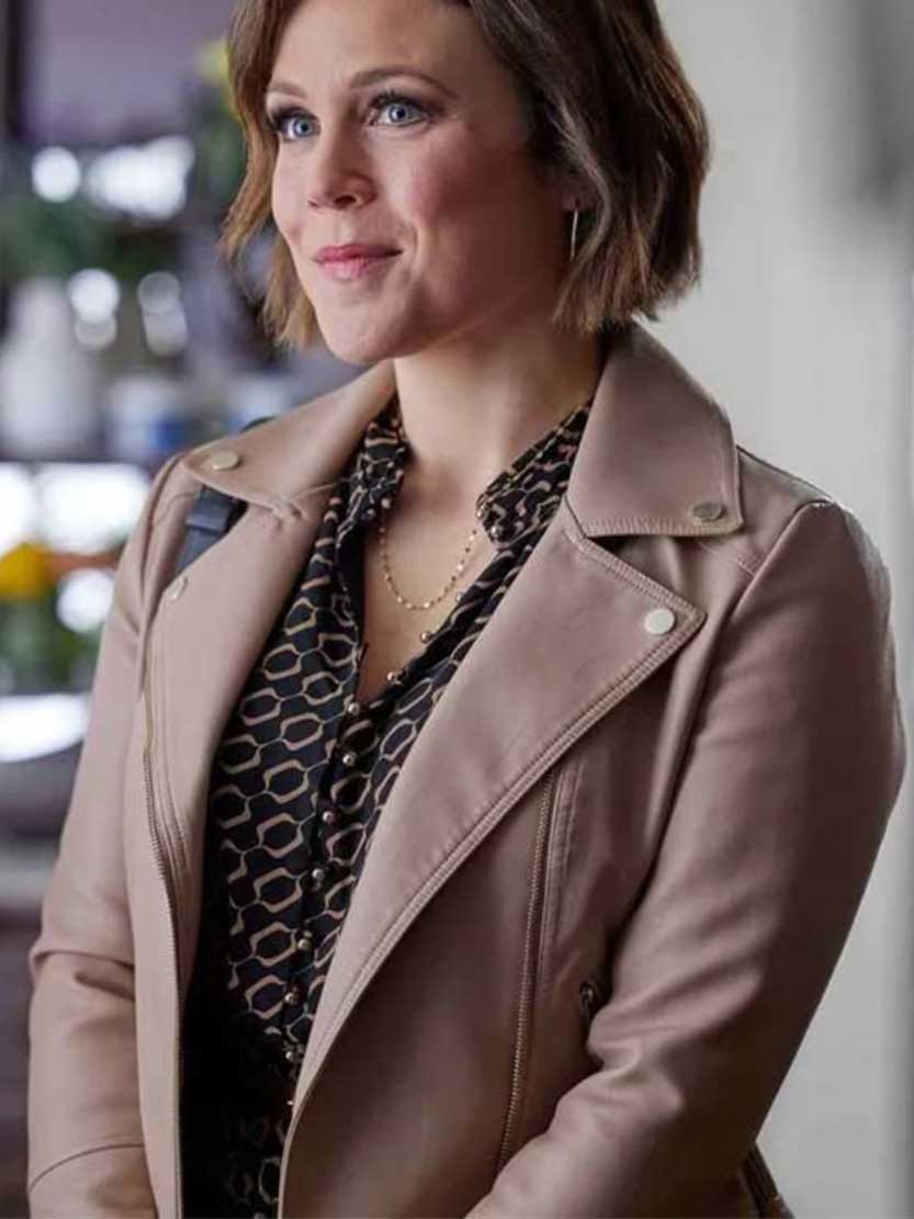 The Wedding Cottage 2023 Erin Krakow (Vanessa Doyle) Leather Jacket