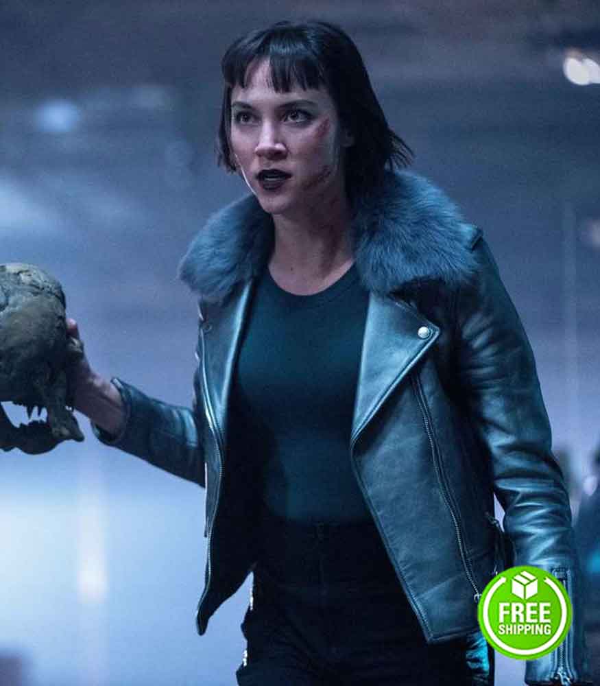 HELSTROM SYDNEY LEMMON (ANA HELSTROM) BLACK LEATHER JACKET