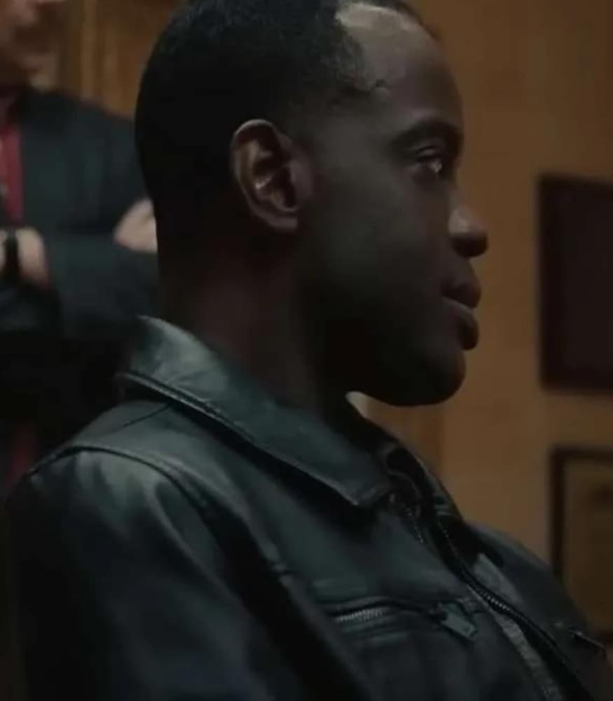 Ato Essandoh Reptile Black Leather Jacket
