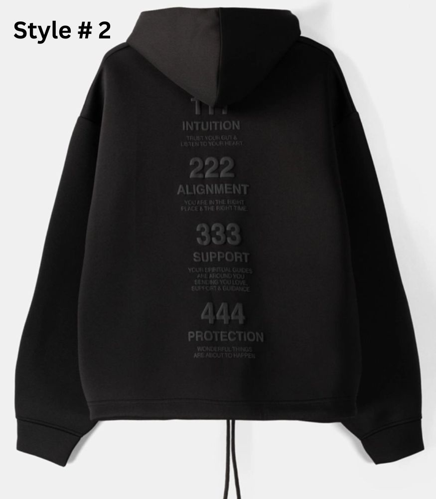 Bershka Zip-Up Slogan Pullover Hoodie