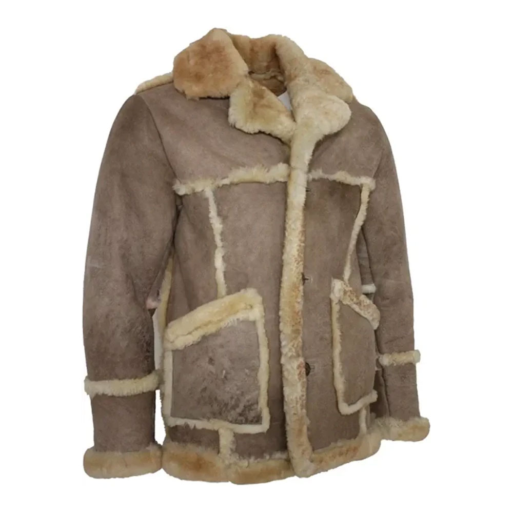 Black Mafia Family Meech Fur Suede Leather Coat