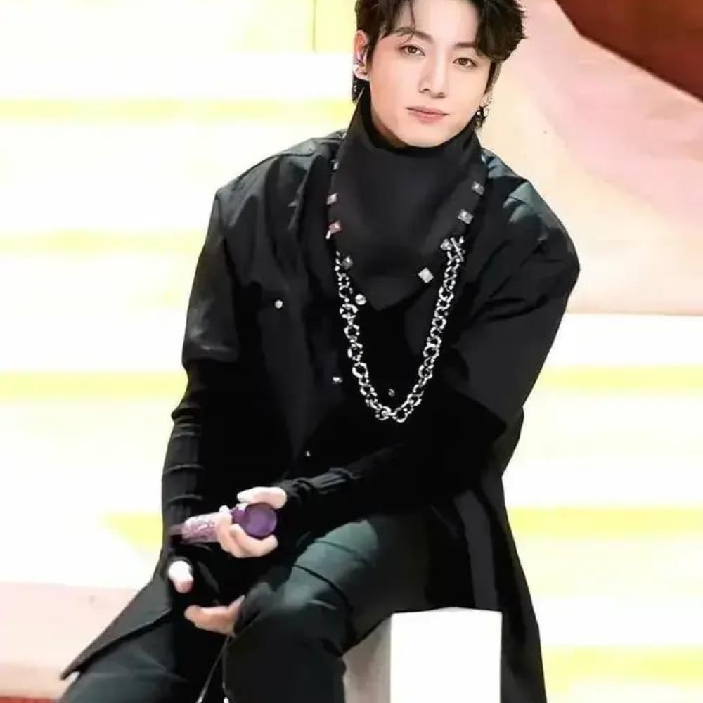 BTS Jung Kook Black Coat