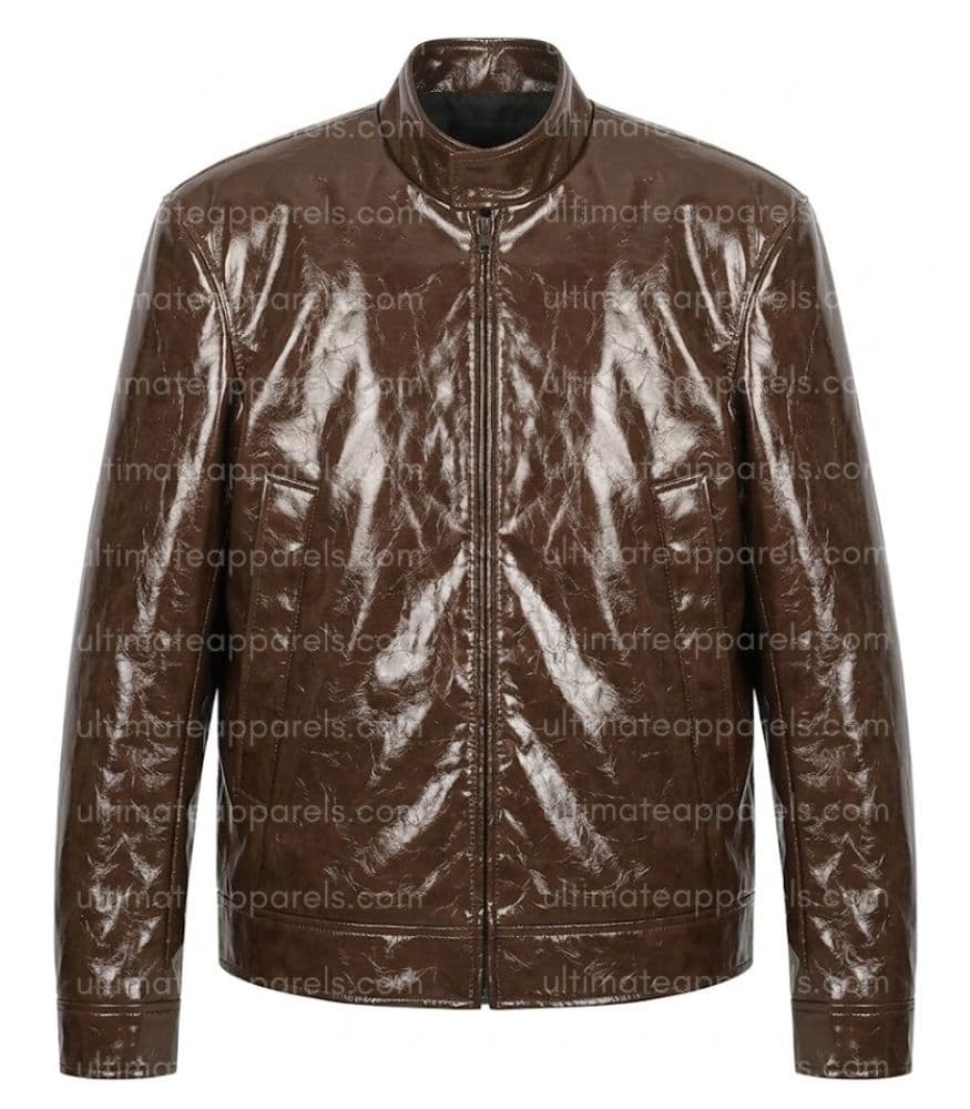 BTS V Kim Taehyung Brown Leather Jacket