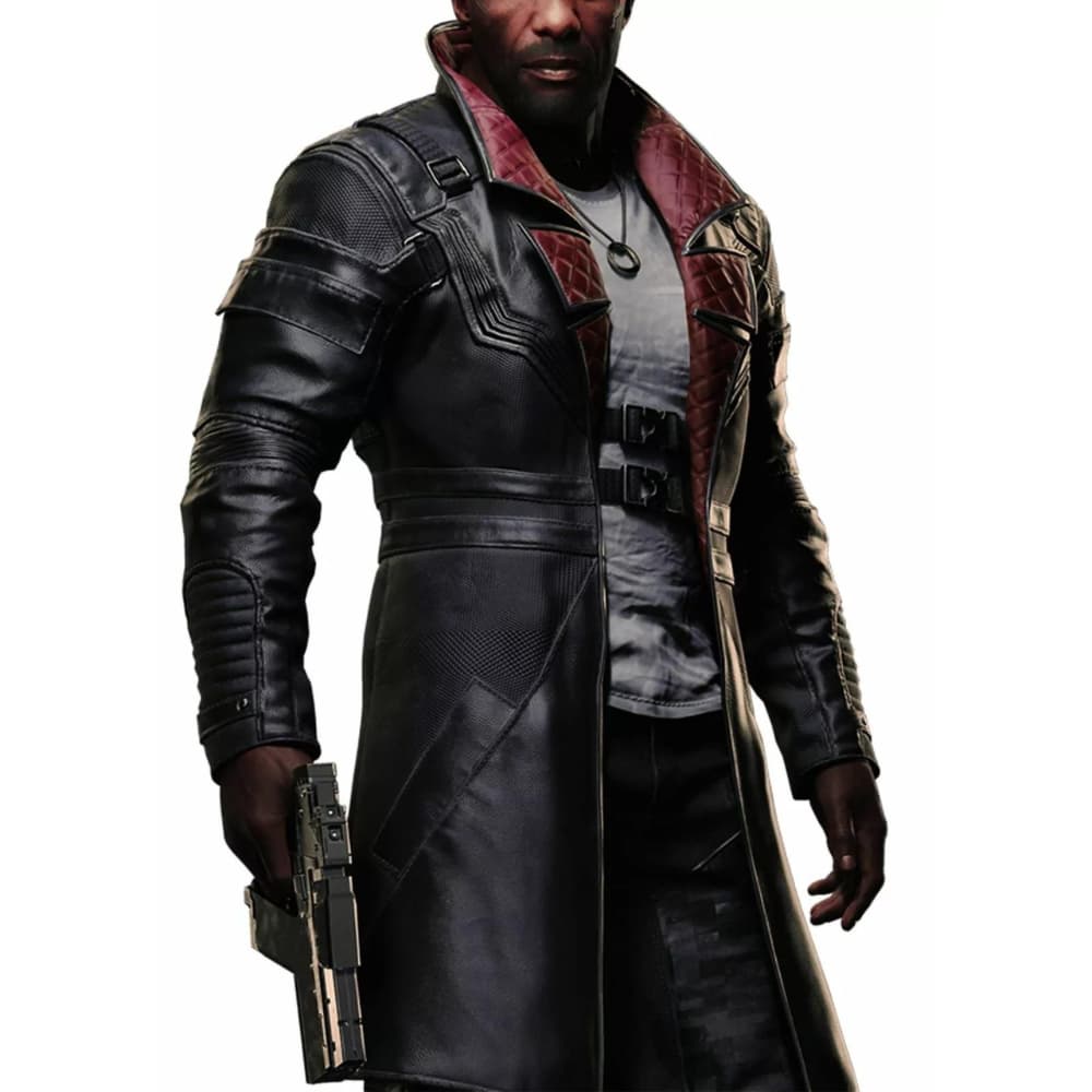 Cyberpunk 2077 Idris Elba Leather Trench Coat